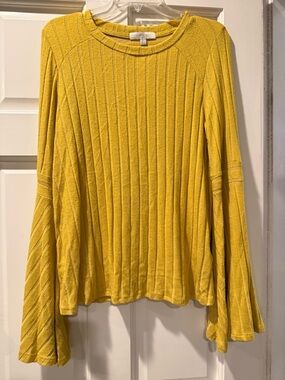 eri+ali LS golden mustard crew neck Knit Sweater